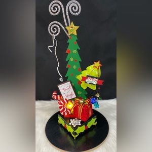 New Grinch Christmas Tree Lighted Handmade Whoville Centerpiece 1ofKind